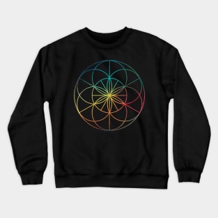 Sacred geometry 05 Rainbow Crewneck Sweatshirt